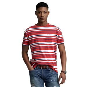 NWT Polo Ralph Lauren Classic Fit T Shirt Mens XL Striped Red Blue Short Sleeve